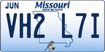 MO license plate VH2L7I