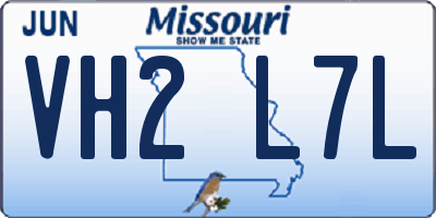 MO license plate VH2L7L