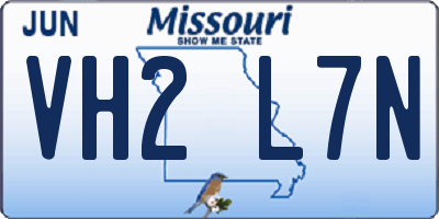 MO license plate VH2L7N