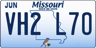 MO license plate VH2L7O