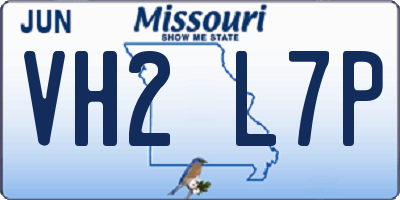 MO license plate VH2L7P