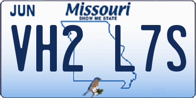 MO license plate VH2L7S