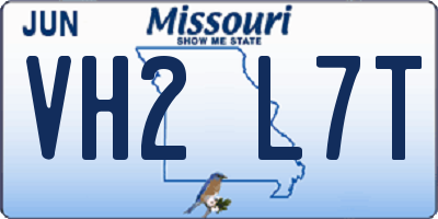 MO license plate VH2L7T