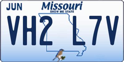 MO license plate VH2L7V
