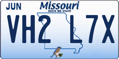 MO license plate VH2L7X