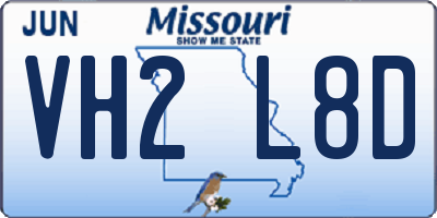 MO license plate VH2L8D