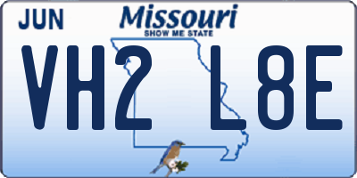MO license plate VH2L8E