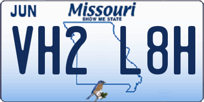 MO license plate VH2L8H