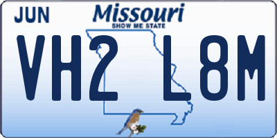 MO license plate VH2L8M
