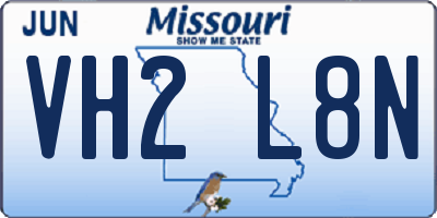 MO license plate VH2L8N