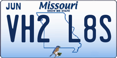 MO license plate VH2L8S
