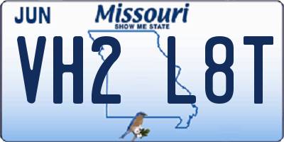 MO license plate VH2L8T