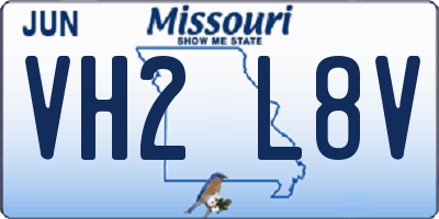 MO license plate VH2L8V