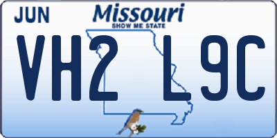 MO license plate VH2L9C