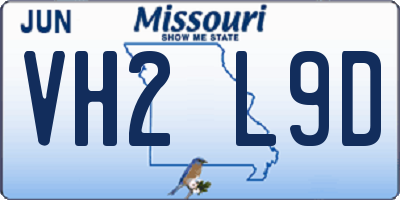 MO license plate VH2L9D