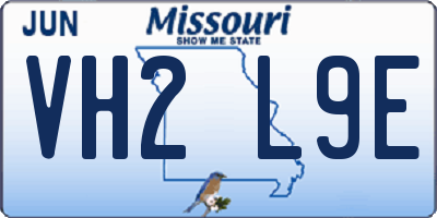 MO license plate VH2L9E