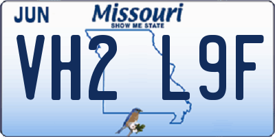 MO license plate VH2L9F