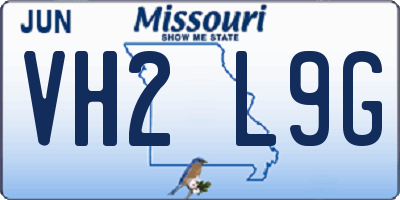 MO license plate VH2L9G
