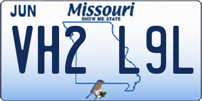 MO license plate VH2L9L