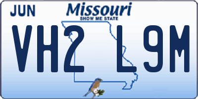 MO license plate VH2L9M
