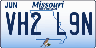 MO license plate VH2L9N