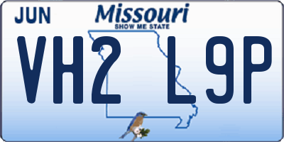 MO license plate VH2L9P