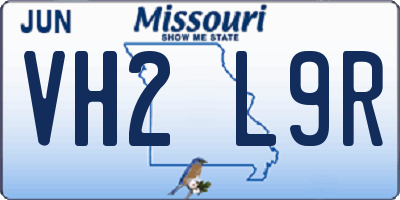 MO license plate VH2L9R