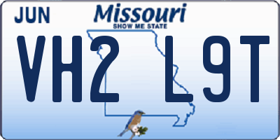 MO license plate VH2L9T