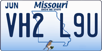 MO license plate VH2L9U