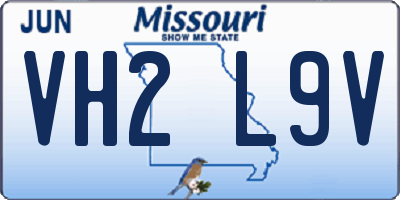 MO license plate VH2L9V