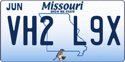MO license plate VH2L9X