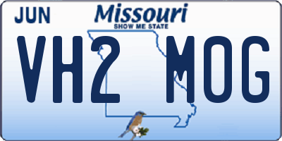 MO license plate VH2M0G