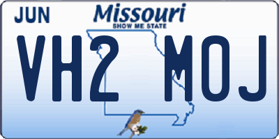 MO license plate VH2M0J
