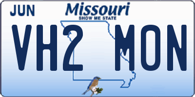 MO license plate VH2M0N
