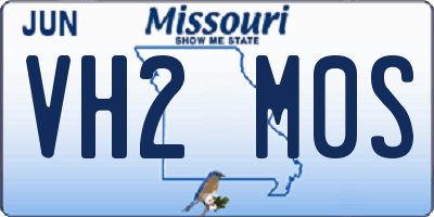 MO license plate VH2M0S