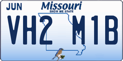 MO license plate VH2M1B