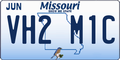 MO license plate VH2M1C