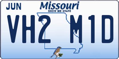 MO license plate VH2M1D