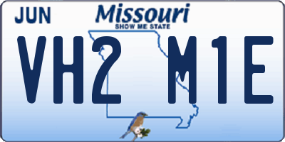 MO license plate VH2M1E