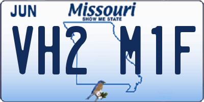 MO license plate VH2M1F