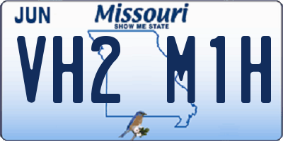 MO license plate VH2M1H