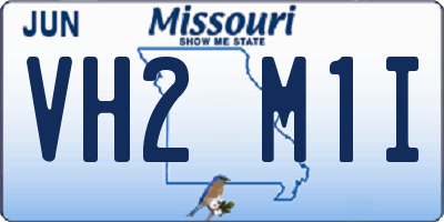 MO license plate VH2M1I