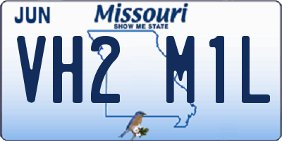 MO license plate VH2M1L