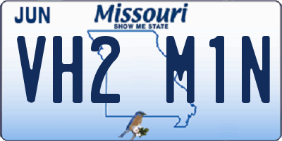 MO license plate VH2M1N