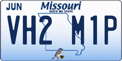 MO license plate VH2M1P