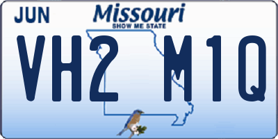 MO license plate VH2M1Q