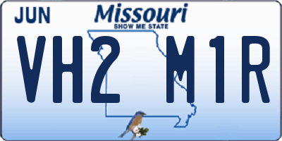 MO license plate VH2M1R