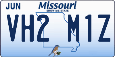 MO license plate VH2M1Z