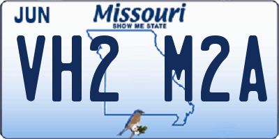 MO license plate VH2M2A
