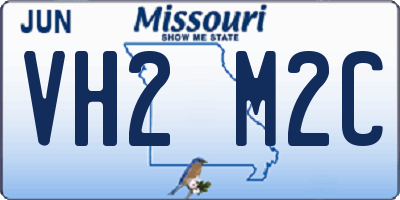 MO license plate VH2M2C